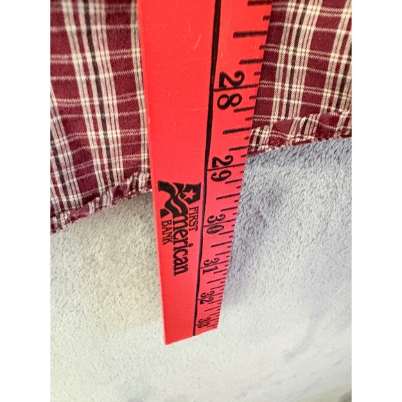 Carhartt Mens Red Plaid Button Down Long Sleeve Shirt Size XL 100% Cotton - Picture 5 of 10